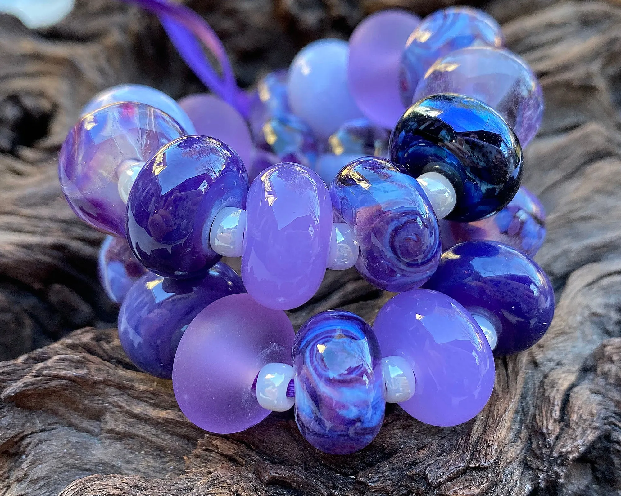 Royal Purple Lampwork Beads Set SRA