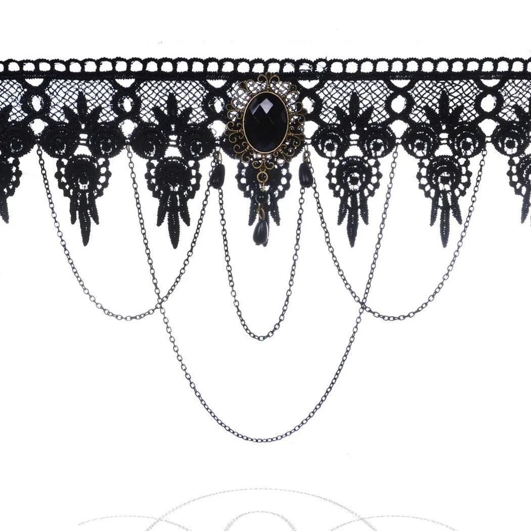 Sexy Black Lace Gothic Chokers