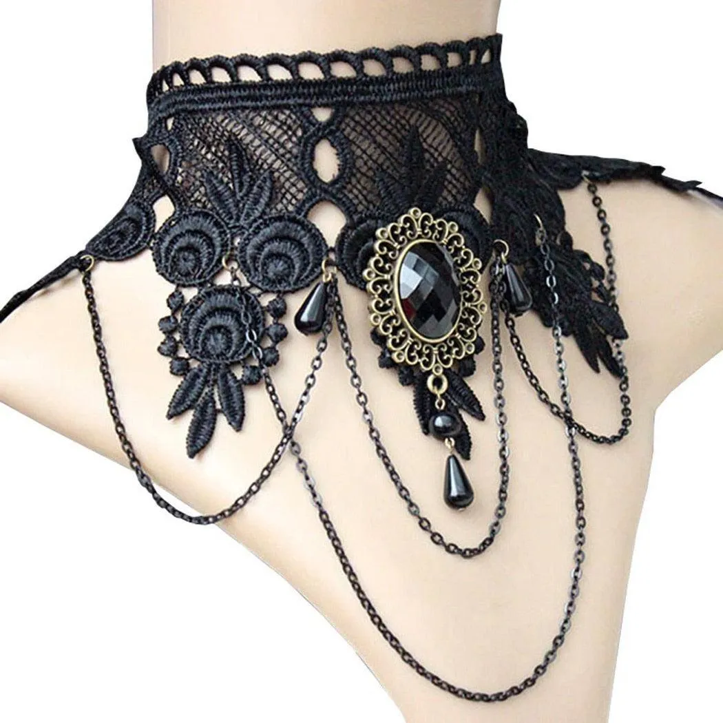 Sexy Black Lace Gothic Chokers