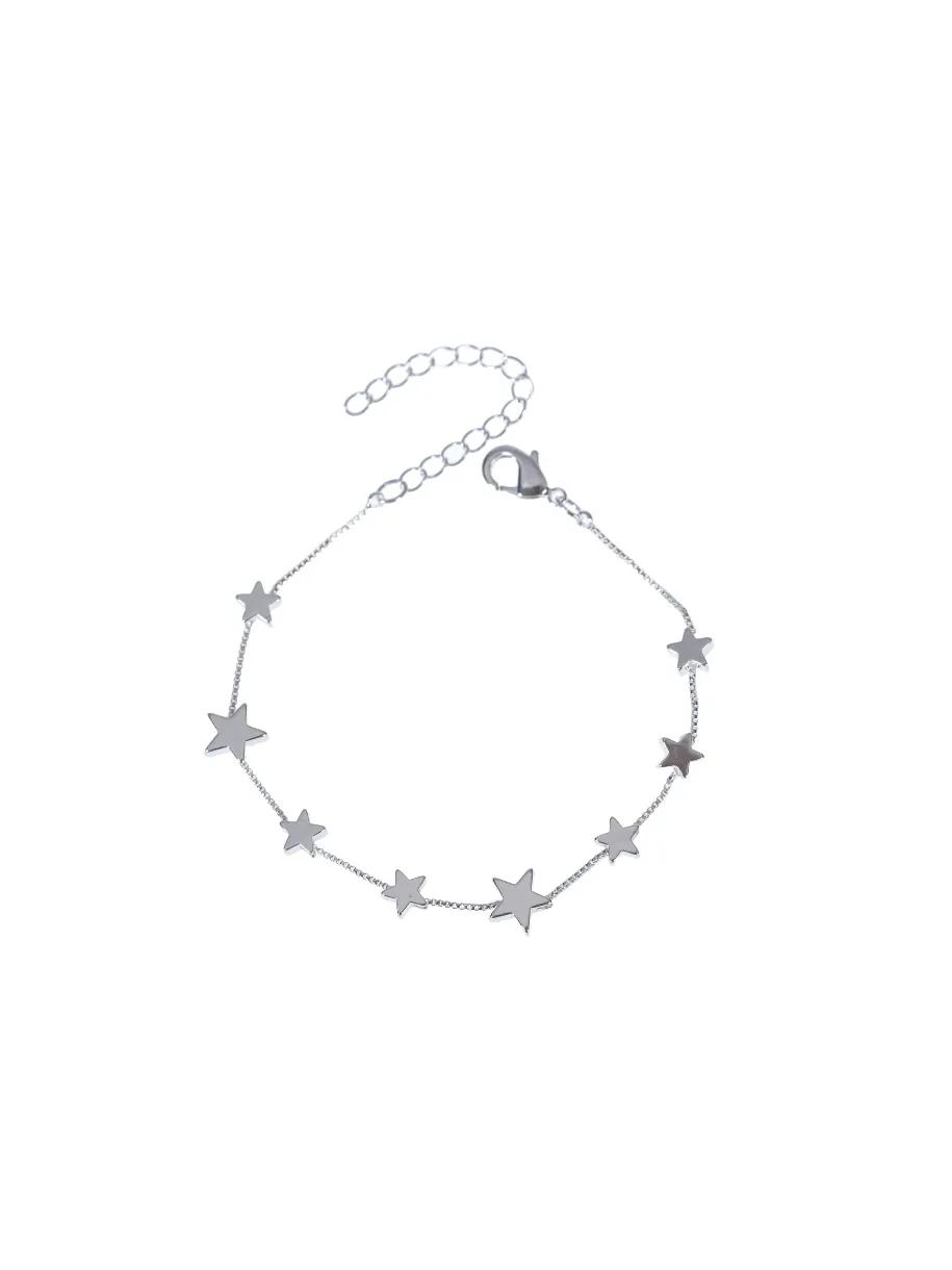 Silver Multi Star Bracelet