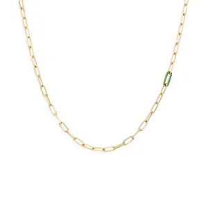 Staples Necklace Emerald