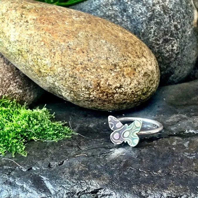 Sterling silver butterfly ring. Made to order.