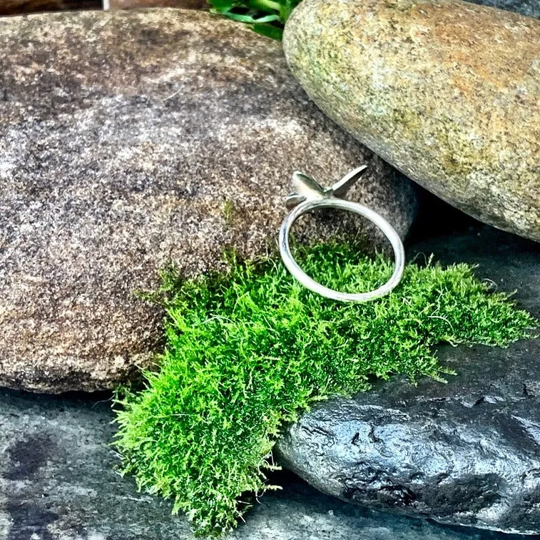 Sterling silver butterfly ring. Made to order.