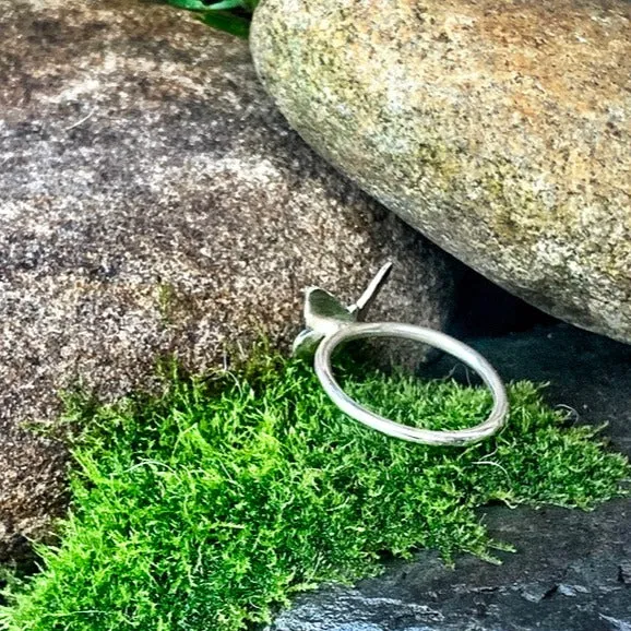 Sterling silver butterfly ring. Made to order.