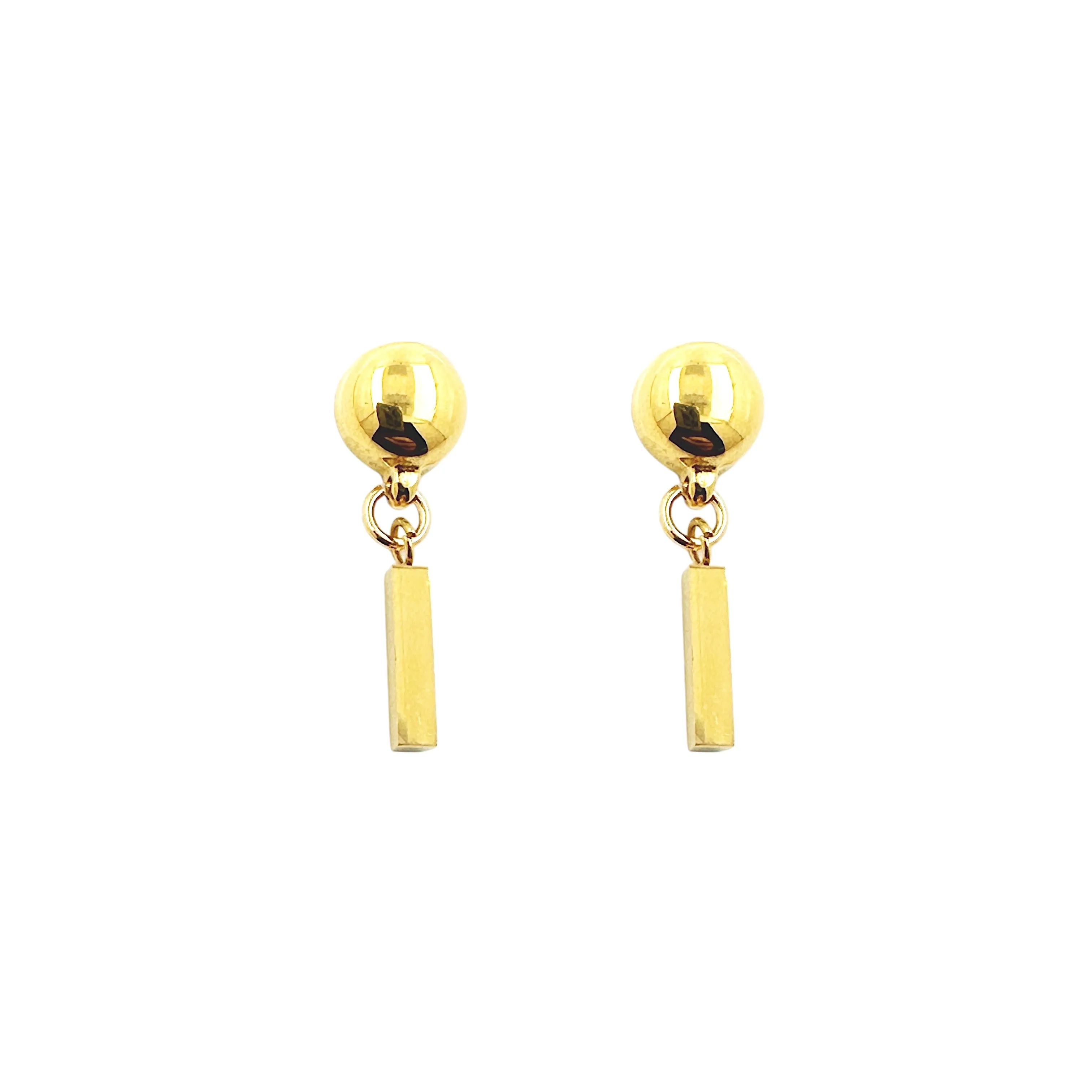 Ti-Go Mini gold bar earrings