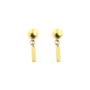 Ti-Go Mini gold bar earrings