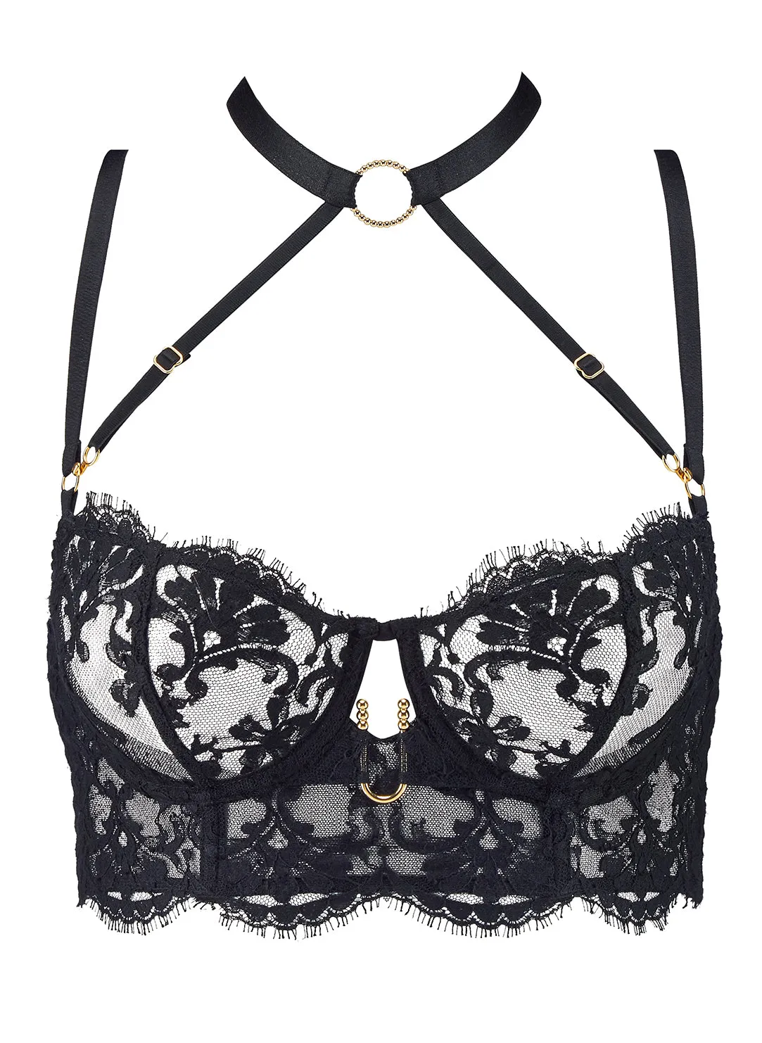 Under Your Spell Ultra Black Bustier Bra