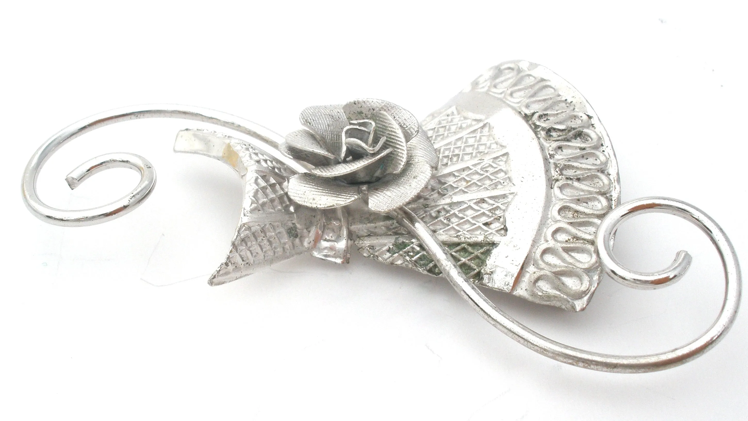 Vintage Rose Brooch Sterling Silver by Rolyn R Inc.