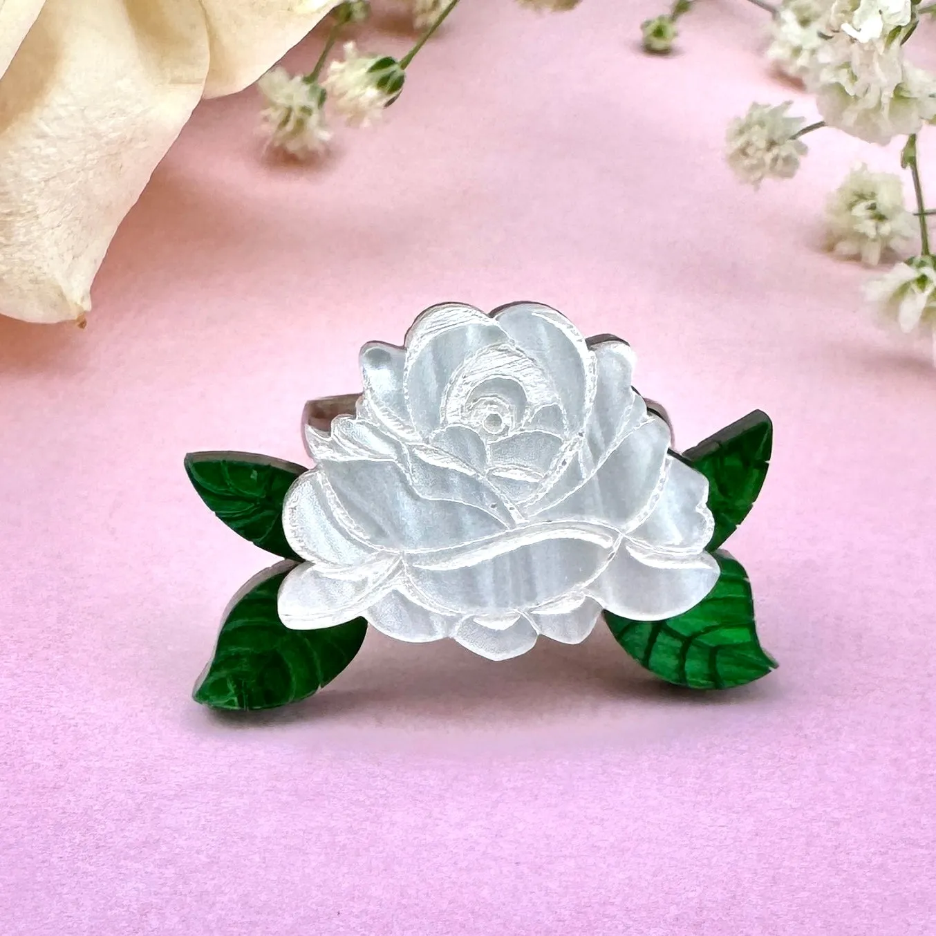 White rose - ring