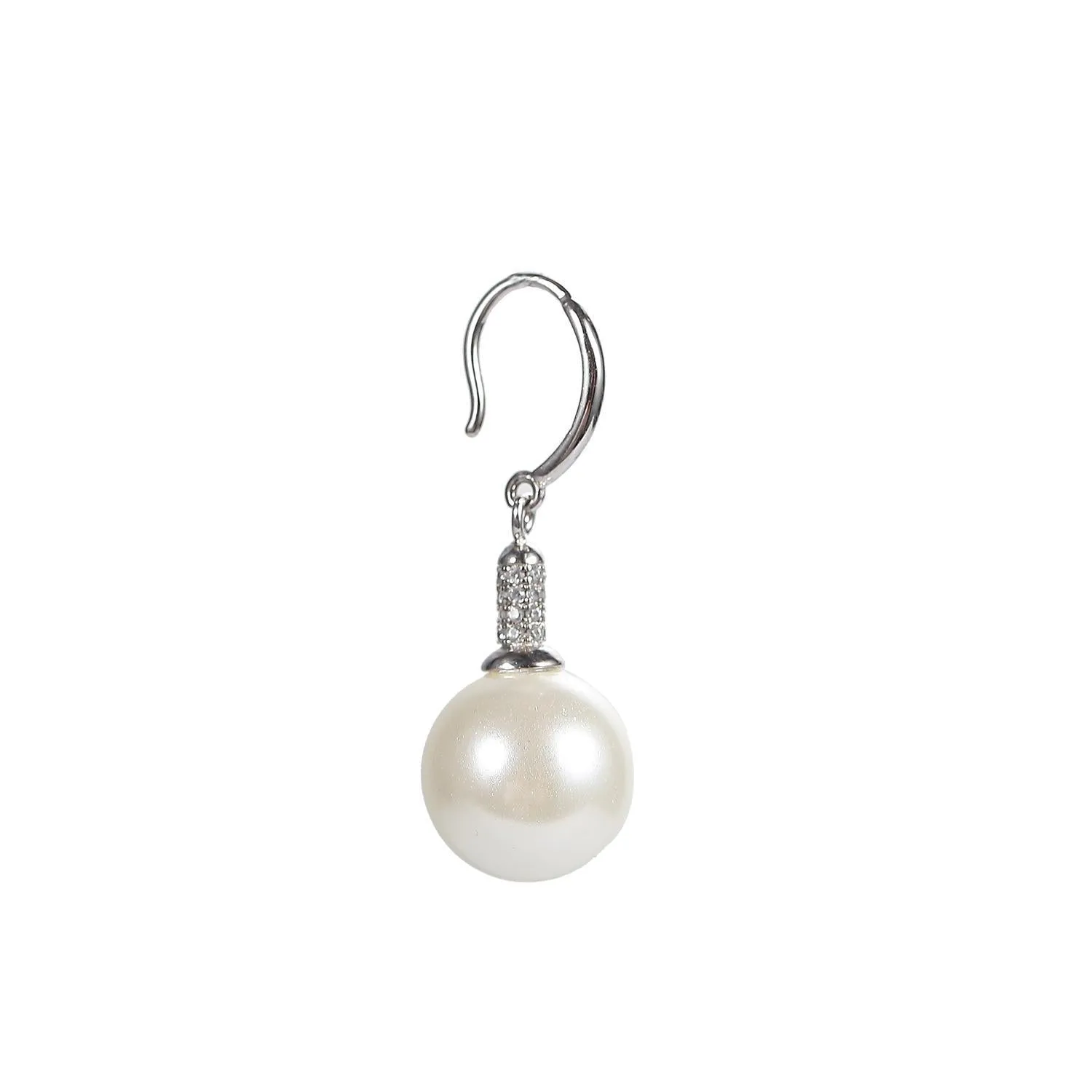 White/Silver Pearl Earrings PEA102