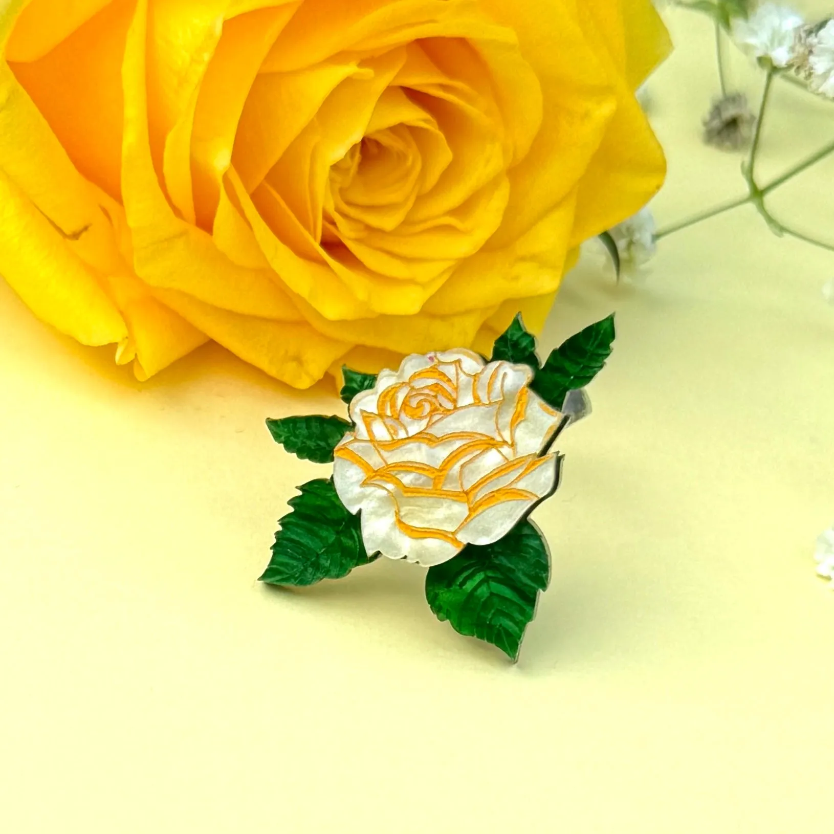 Yellow rose - ring